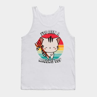 Cute tabby Cat is a naughty boy Tank Top